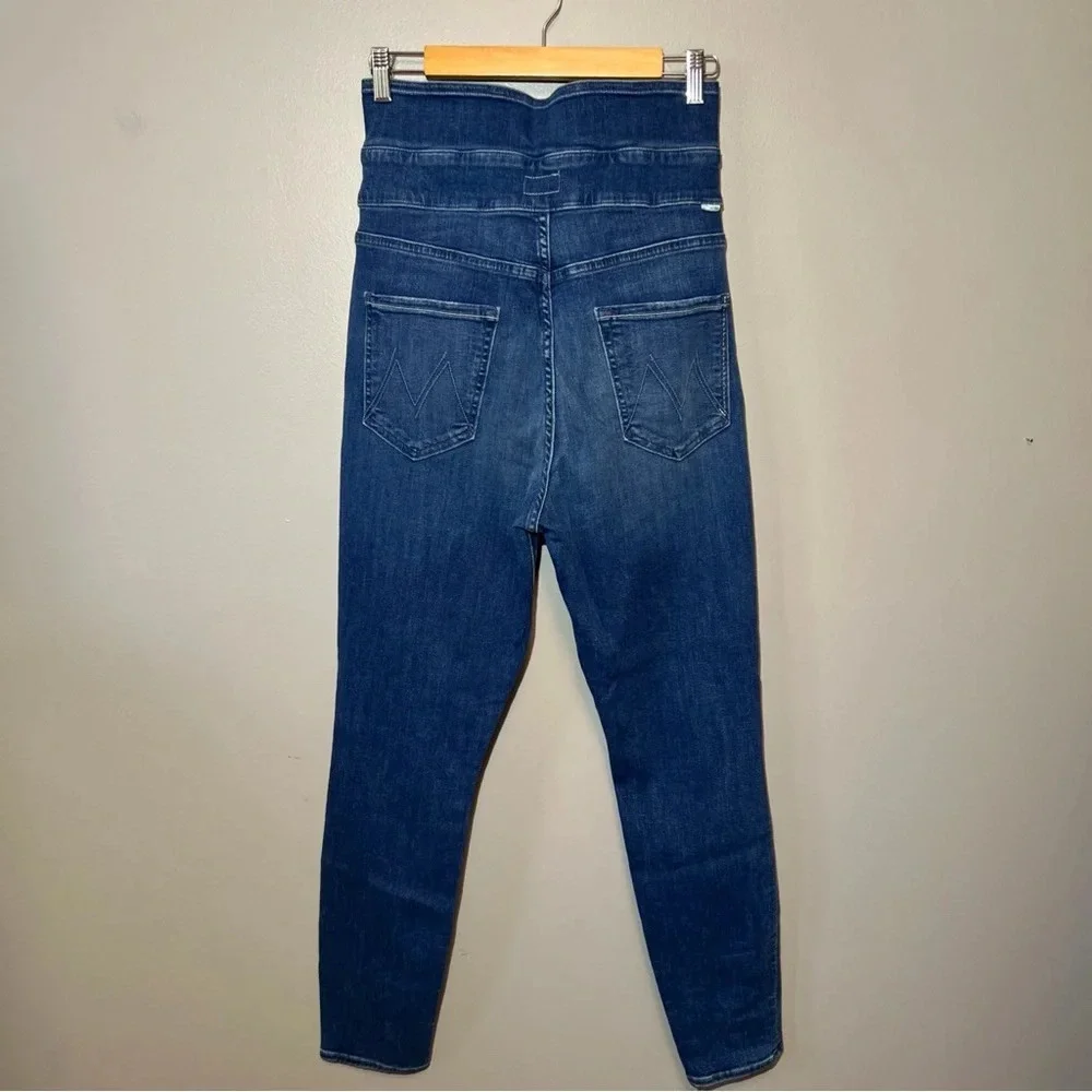 Mother Triple Stack Looker Hi Rise Tie Waist Stretch Skinny Jeans Size 31 - Picture 5 of 15